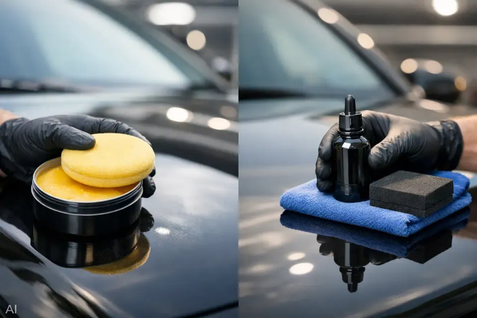 Autowachs oder Lackversiegelung - was passt? – Symbolbild (KI-generiert)