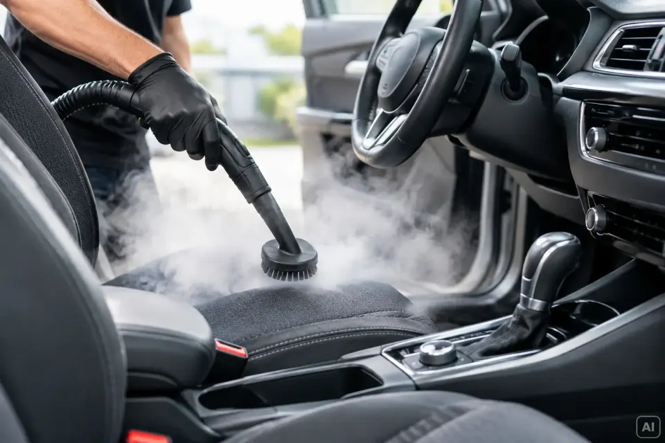 Ist Dampfreinigung im Auto sinnvoll? Klar erklärt – Symbolbild (KI-generiert)