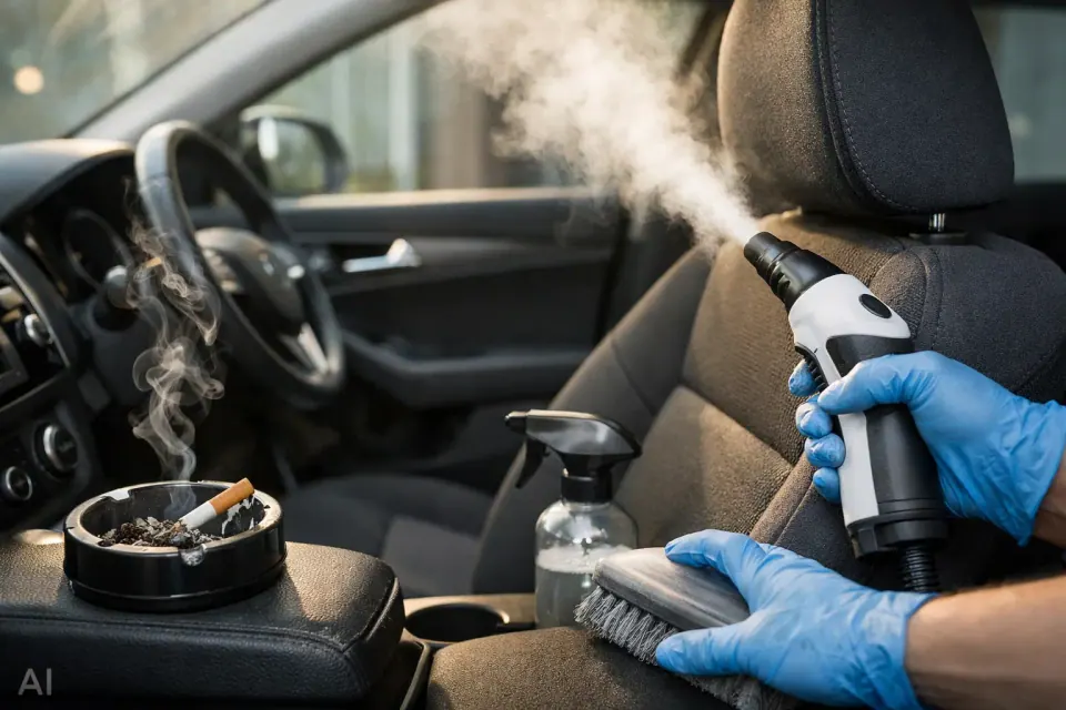 Nikotingeruch im Auto professionell entfernen – Symbolbild (KI-generiert)