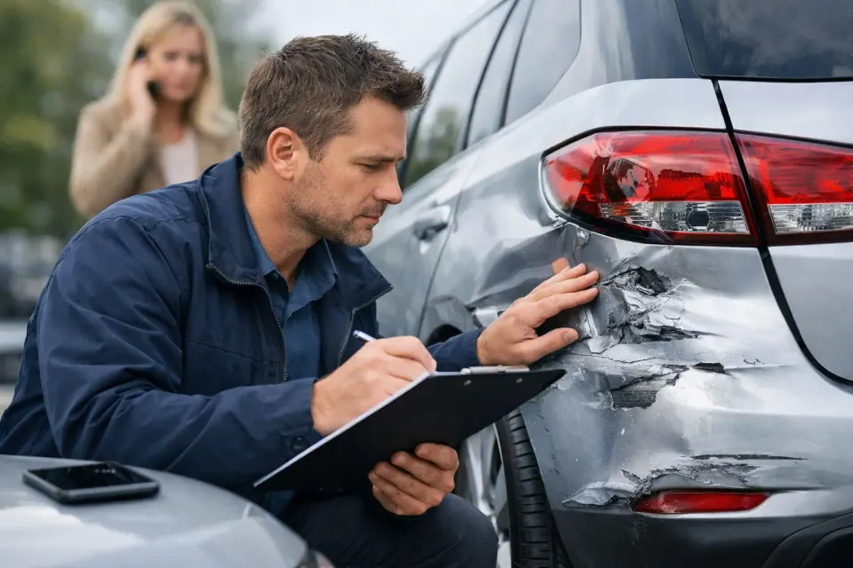 Schaden am Auto richtig einschätzen und handeln – Symbolbild (KI-generiert)