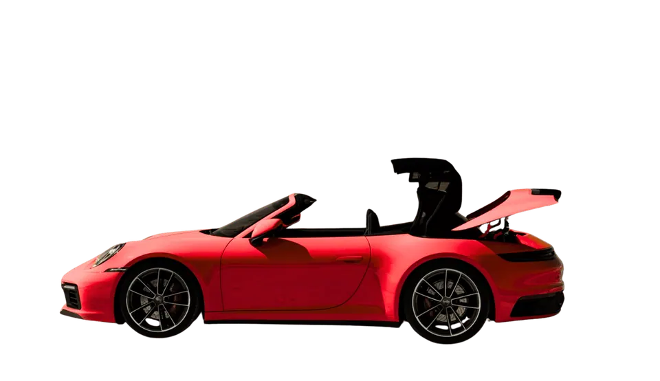 Cabrio Verdeck Animation - Roter Porsche 911